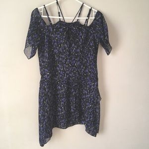 Jacob purple blue floral mini dress NWT size medium womens